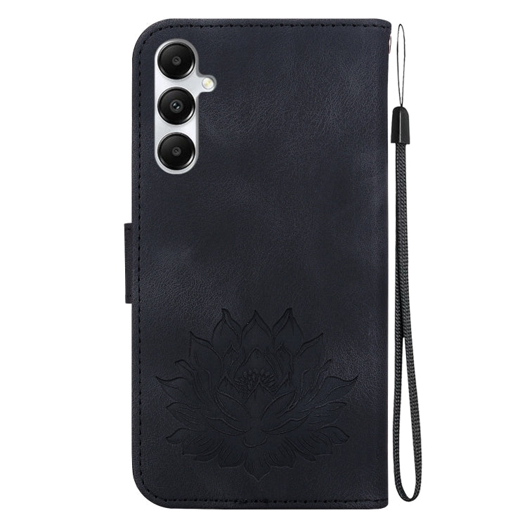 For Samsung Galaxy A05s Lotus Embossed Leather Phone Case