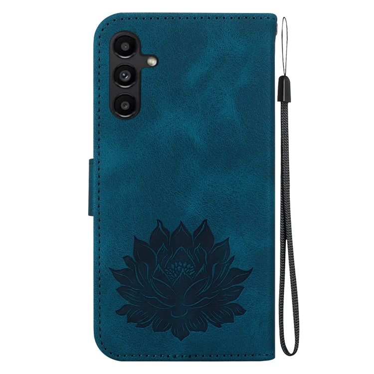 For Samsung Galaxy A15 Lotus Embossed Leather Phone Case