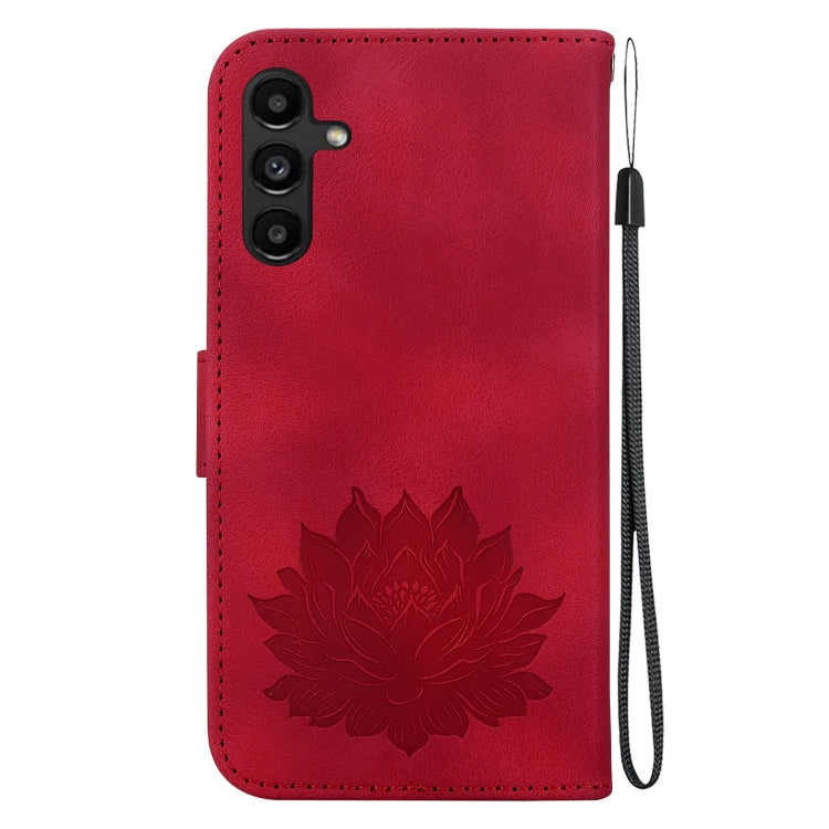 For Samsung Galaxy A15 Lotus Embossed Leather Phone Case