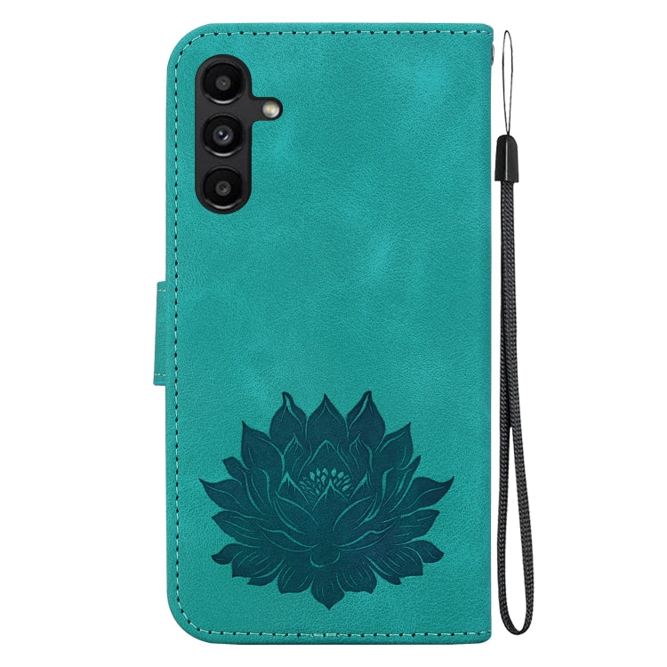 For Samsung Galaxy A15 Lotus Embossed Leather Phone Case