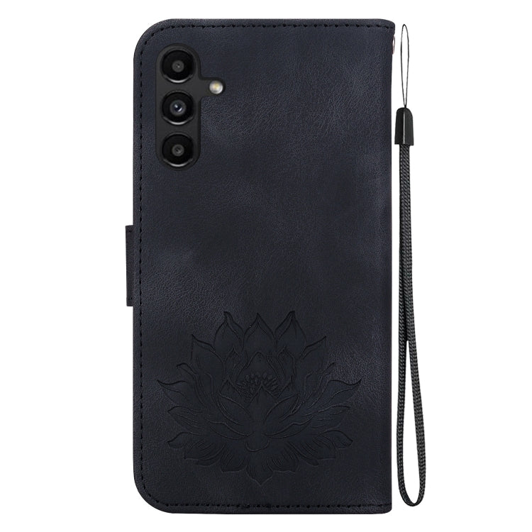 For Samsung Galaxy A15 Lotus Embossed Leather Phone Case