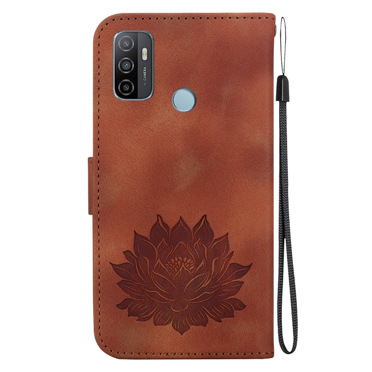 For Samsung Galaxy A33 5G Lotus Embossed Leather Phone Case