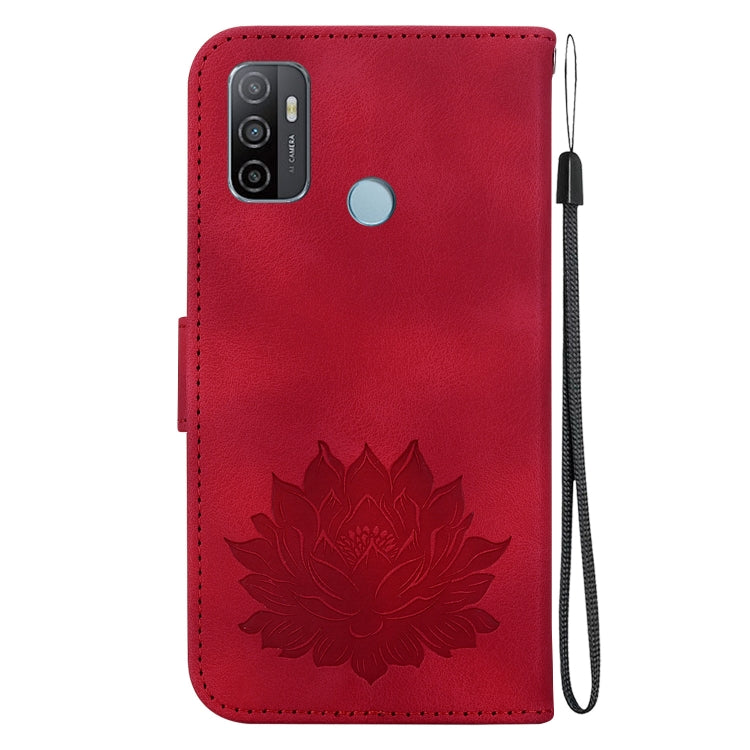 For Samsung Galaxy A33 5G Lotus Embossed Leather Phone Case