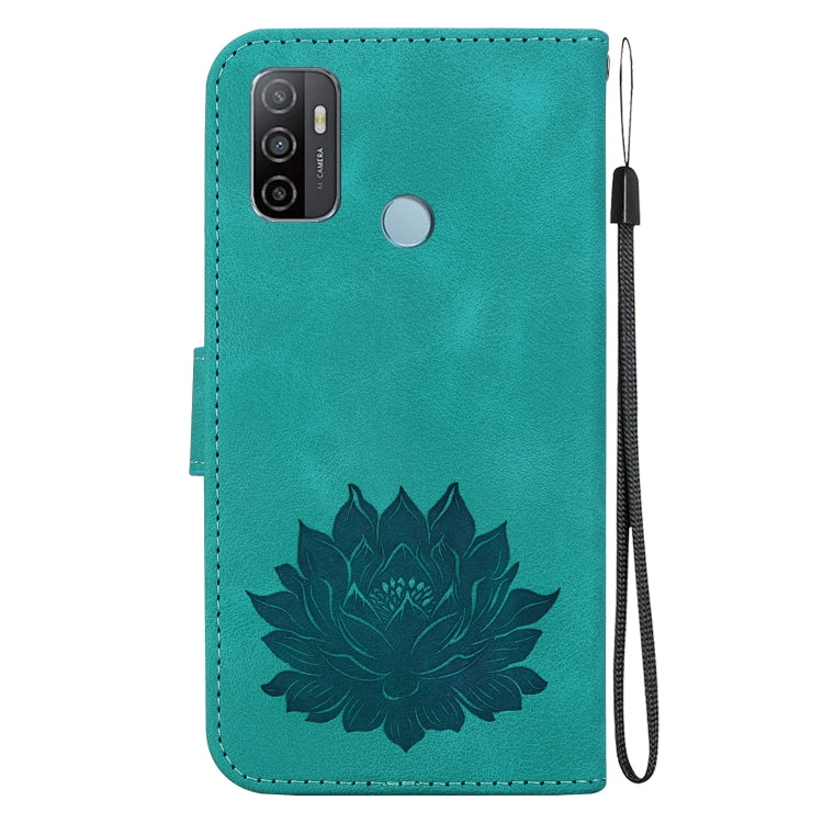 For Samsung Galaxy A33 5G Lotus Embossed Leather Phone Case