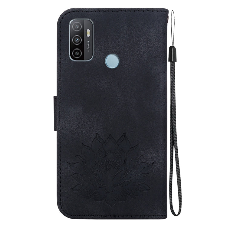 For Samsung Galaxy A33 5G Lotus Embossed Leather Phone Case