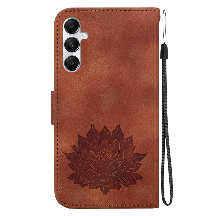 For Samsung Galaxy A35 5G Lotus Embossed Leather Phone Case