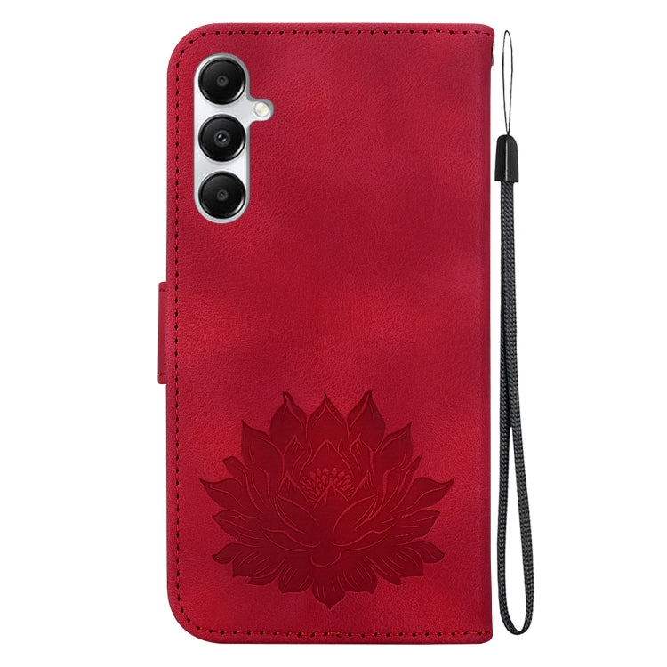 For Samsung Galaxy A35 5G Lotus Embossed Leather Phone Case