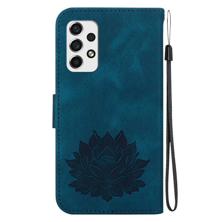 For Samsung Galaxy A53 5G Lotus Embossed Leather Phone Case