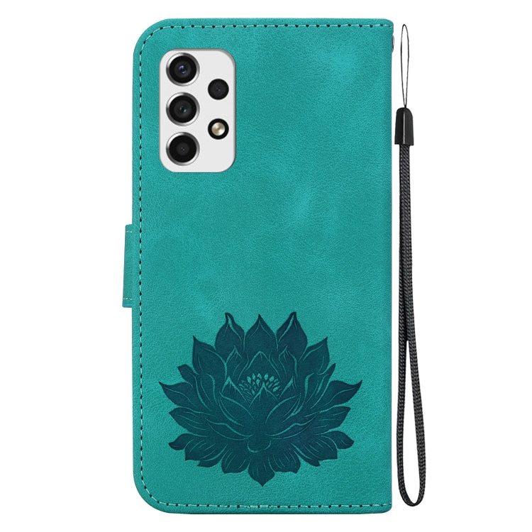 For Samsung Galaxy A53 5G Lotus Embossed Leather Phone Case