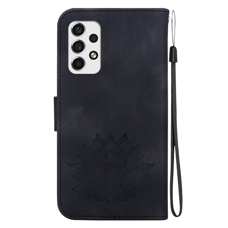 For Samsung Galaxy A53 5G Lotus Embossed Leather Phone Case