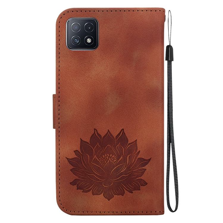For Samsung Galaxy A73 5G Lotus Embossed Leather Phone Case
