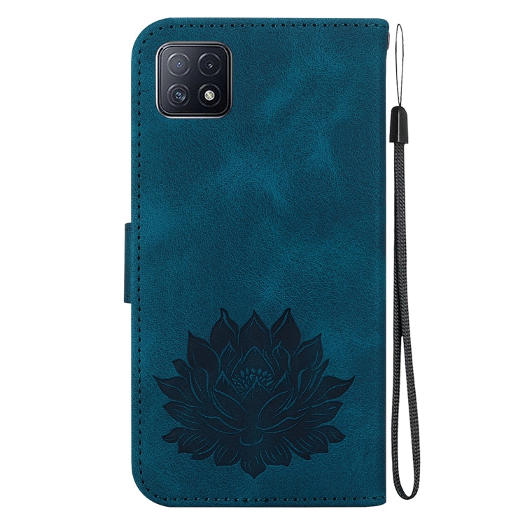 For Samsung Galaxy A73 5G Lotus Embossed Leather Phone Case