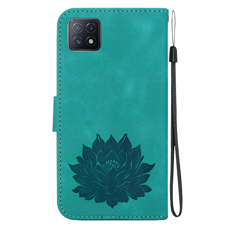 For Samsung Galaxy A73 5G Lotus Embossed Leather Phone Case