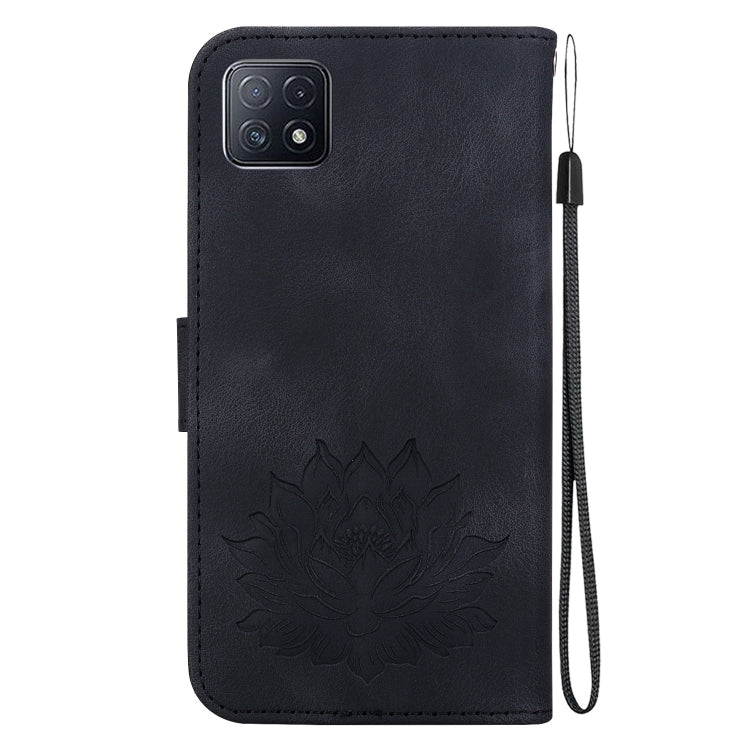 For Samsung Galaxy A73 5G Lotus Embossed Leather Phone Case