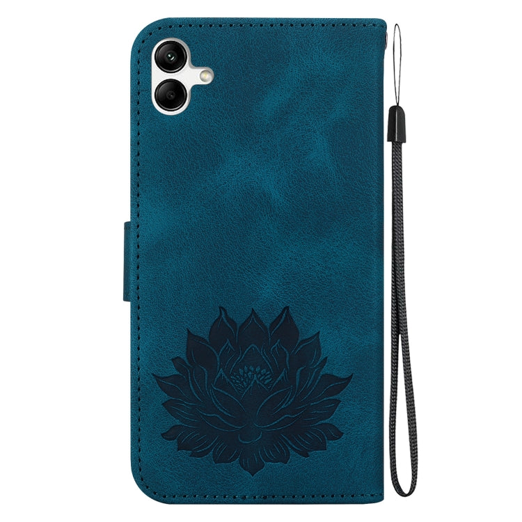 For Samsung Galaxy A04 / F04 / M04 Lotus Embossed Leather Phone Case
