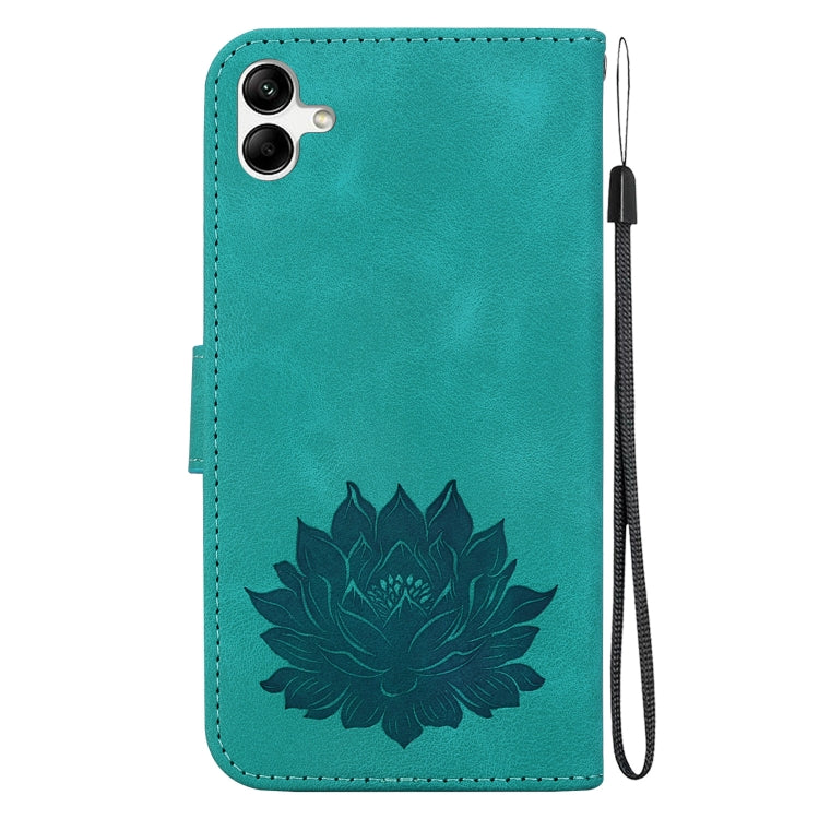 For Samsung Galaxy A04 / F04 / M04 Lotus Embossed Leather Phone Case