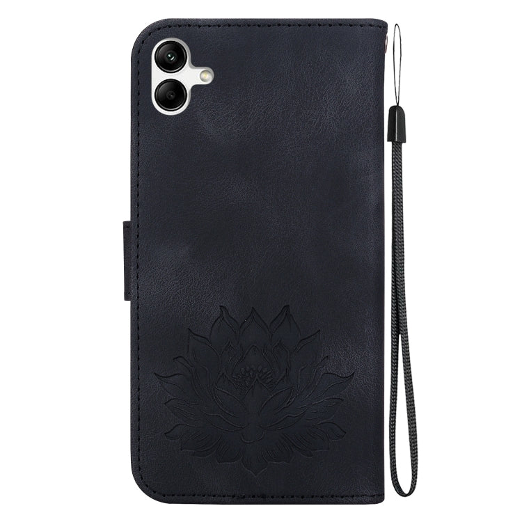 For Samsung Galaxy A04 / F04 / M04 Lotus Embossed Leather Phone Case