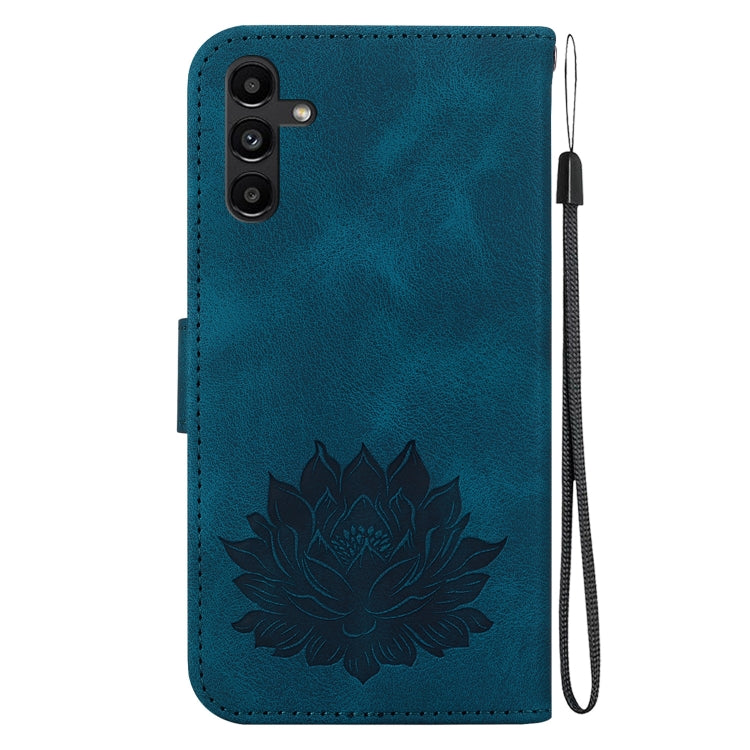 For Samsung Galaxy A13 5G Lotus Embossed Leather Phone Case