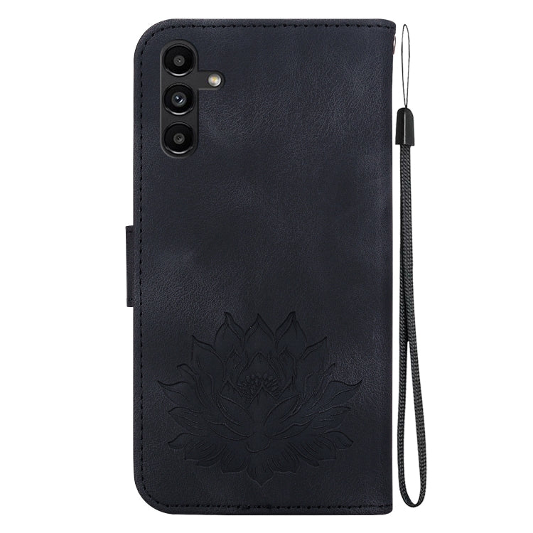 For Samsung Galaxy A13 5G Lotus Embossed Leather Phone Case