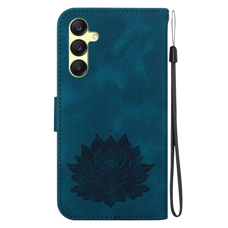 For Samsung Galaxy A25 5G Lotus Embossed Leather Phone Case