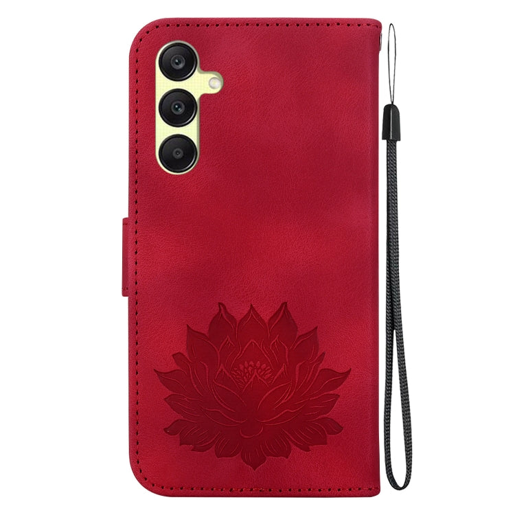 For Samsung Galaxy A25 5G Lotus Embossed Leather Phone Case