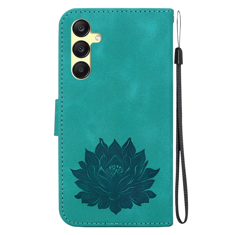 For Samsung Galaxy A25 5G Lotus Embossed Leather Phone Case