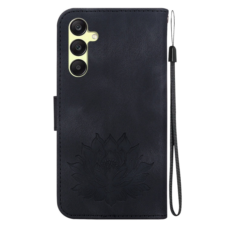 For Samsung Galaxy A25 5G Lotus Embossed Leather Phone Case