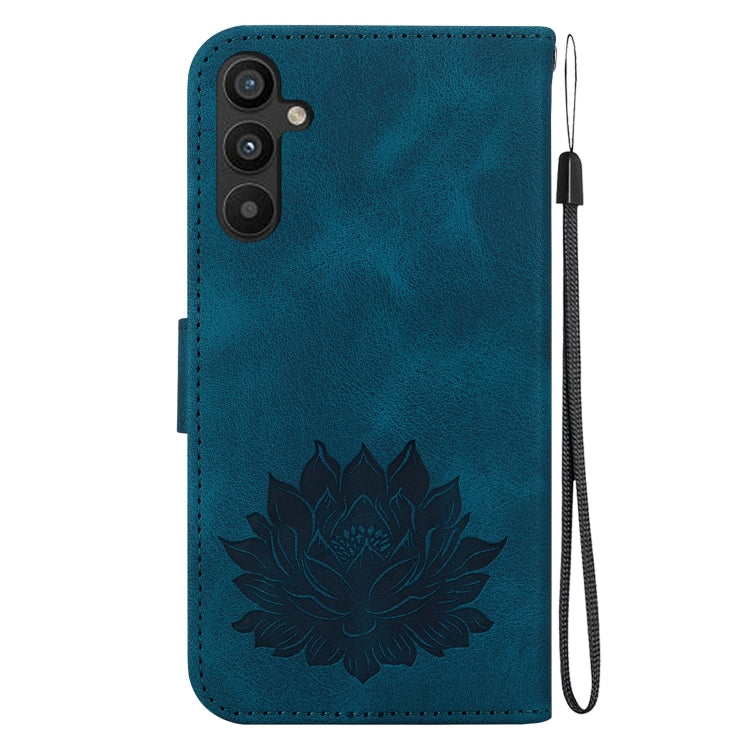 For Samsung Galaxy A34 5G Lotus Embossed Leather Phone Case