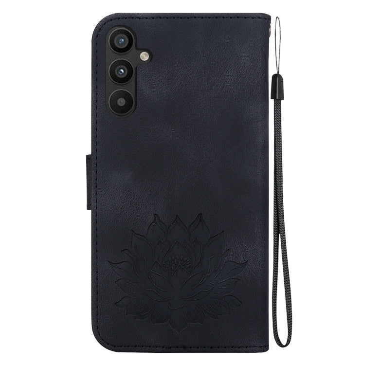 For Samsung Galaxy A34 5G Lotus Embossed Leather Phone Case