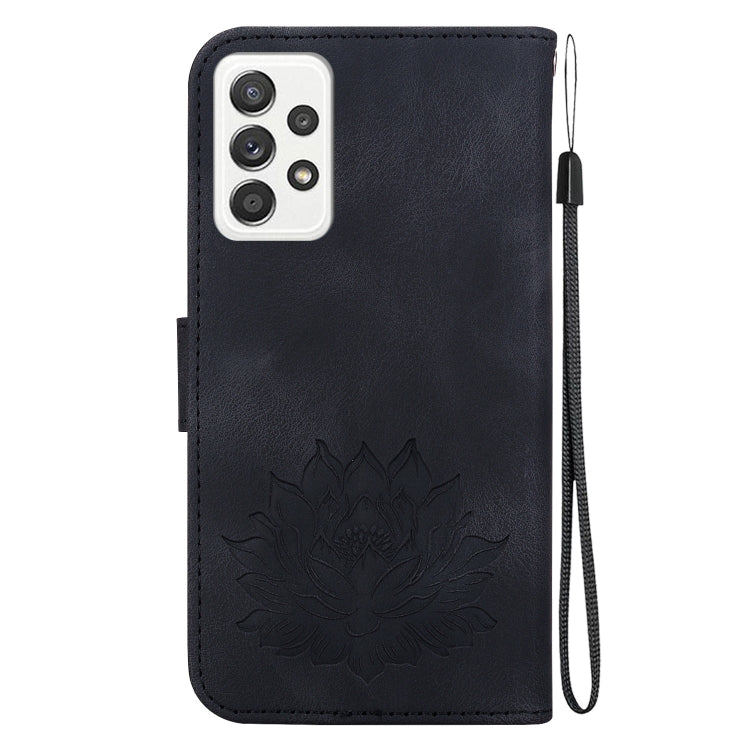 For Samsung Galaxy A52 4G /  5G Lotus Embossed Leather Phone Case