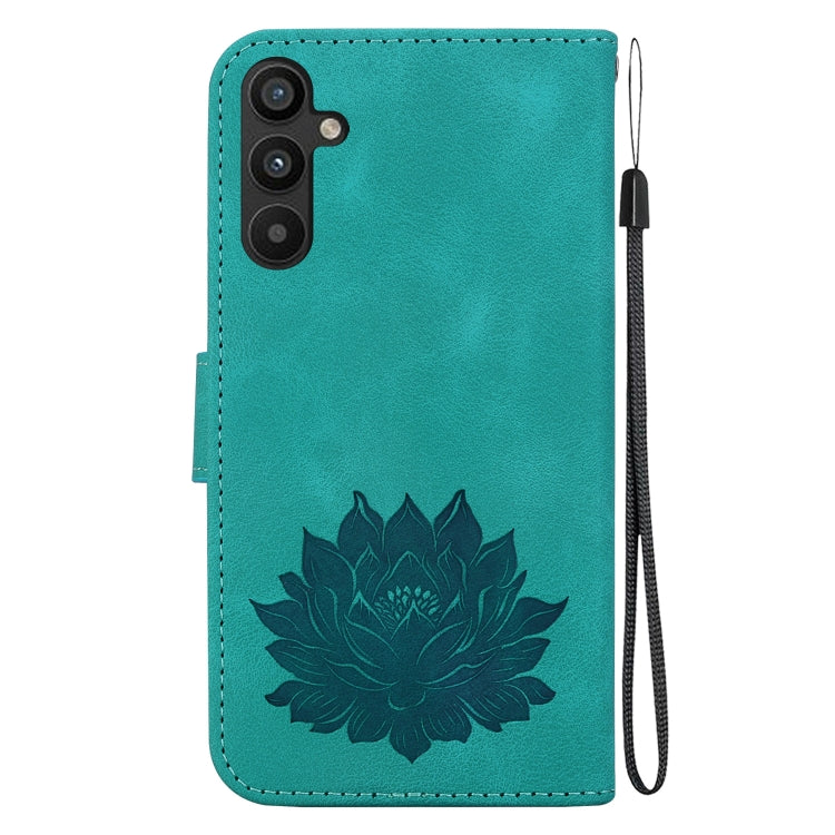 For Samsung Galaxy A54 5G Lotus Embossed Leather Phone Case