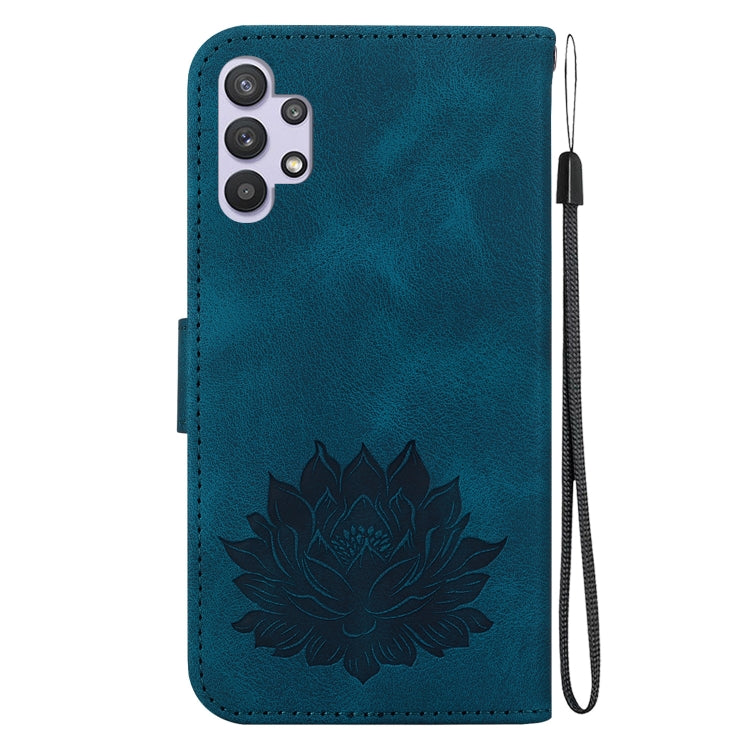 For Samsung Galaxy A32 5G Lotus Embossed Leather Phone Case