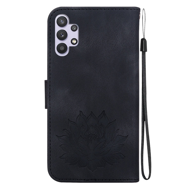 For Samsung Galaxy A32 5G Lotus Embossed Leather Phone Case