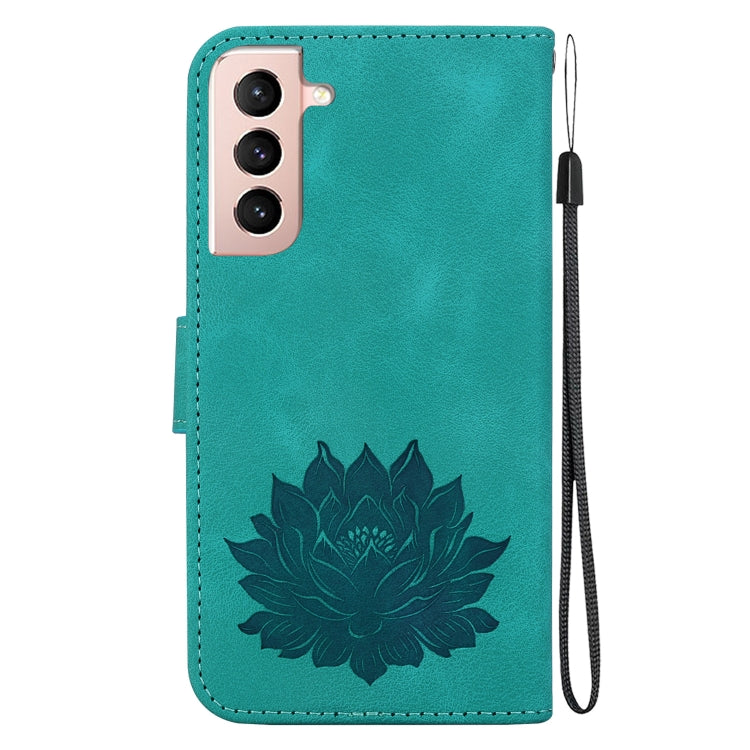 For Samsung Galaxy S22 5G Lotus Embossed Leather Phone Case