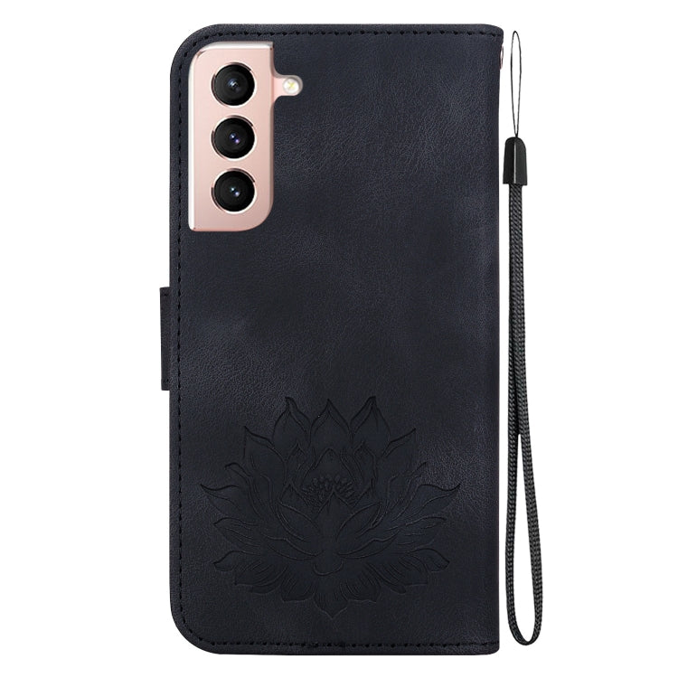 For Samsung Galaxy S22 5G Lotus Embossed Leather Phone Case
