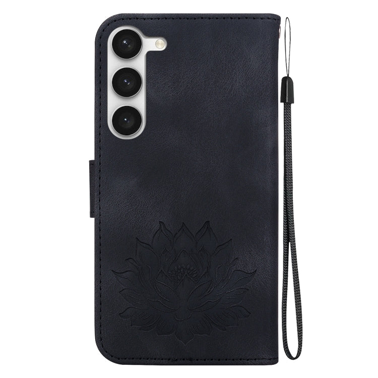 For Samsung Galaxy S23 5G Lotus Embossed Leather Phone Case