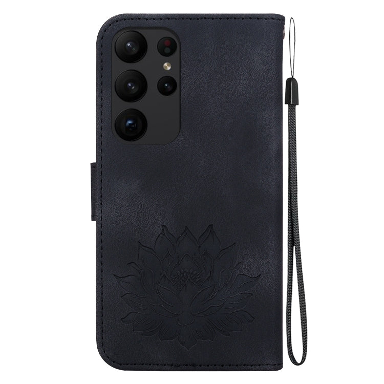 For Samsung Galaxy S23 Ultra 5G Lotus Embossed Leather Phone Case