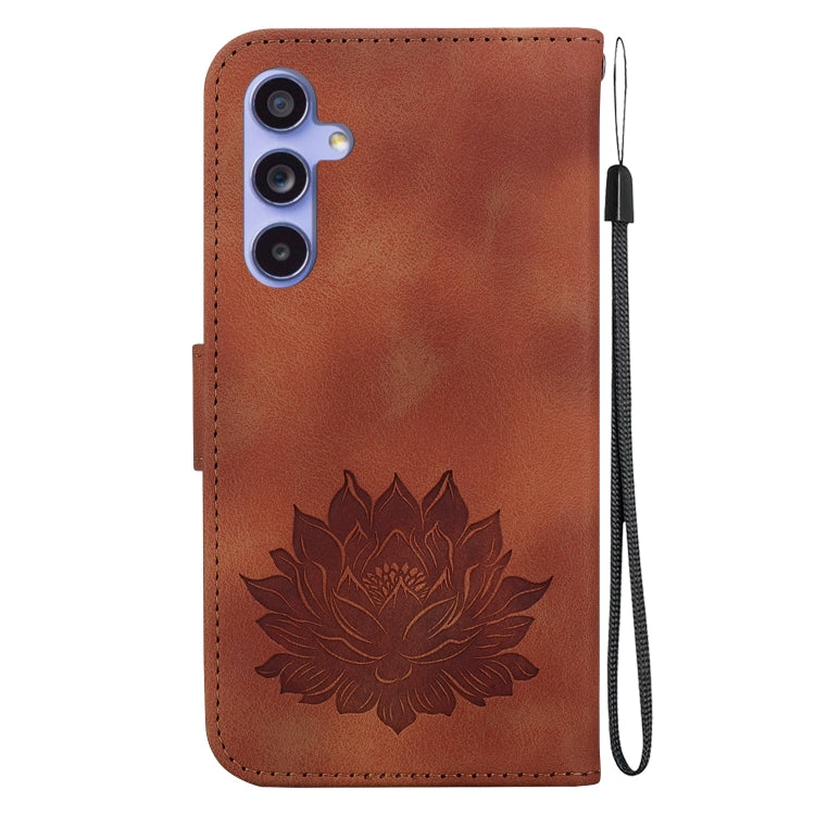 For Samsung Galaxy S23 FE 5G Lotus Embossed Leather Phone Case