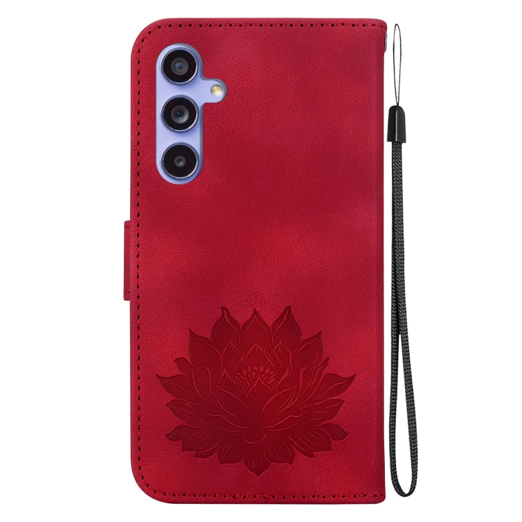 For Samsung Galaxy S23 FE 5G Lotus Embossed Leather Phone Case