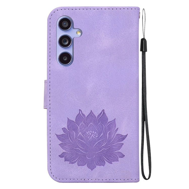 For Samsung Galaxy S23 FE 5G Lotus Embossed Leather Phone Case