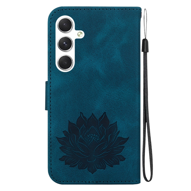For Samsung Galaxy S24 5G Lotus Embossed Leather Phone Case