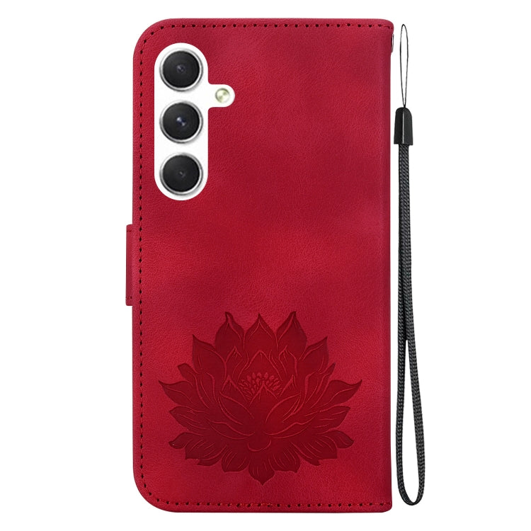 For Samsung Galaxy S24 5G Lotus Embossed Leather Phone Case
