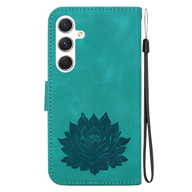 For Samsung Galaxy S24 5G Lotus Embossed Leather Phone Case