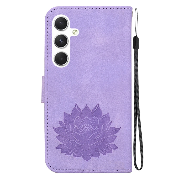 For Samsung Galaxy S24 5G Lotus Embossed Leather Phone Case