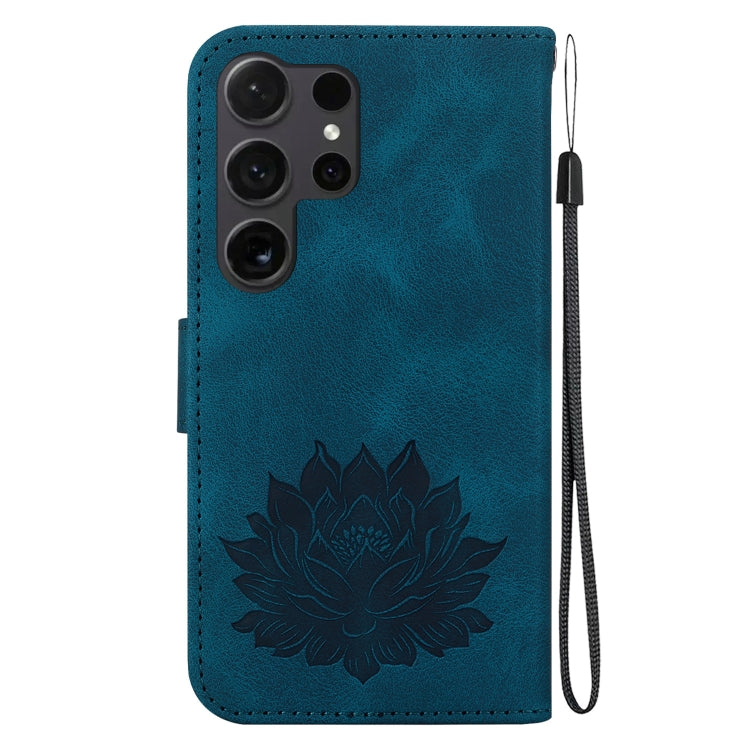 For Samsung Galaxy S24 Ultra 5G Lotus Embossed Leather Phone Case