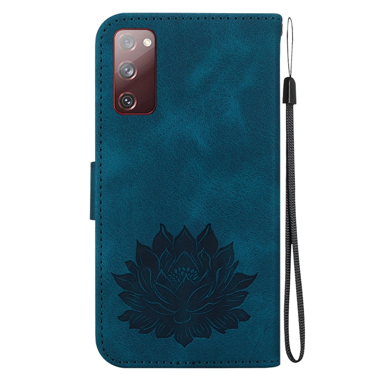 For Samsung Galaxy S20 FE 4G / 5G Lotus Embossed Leather Phone Case