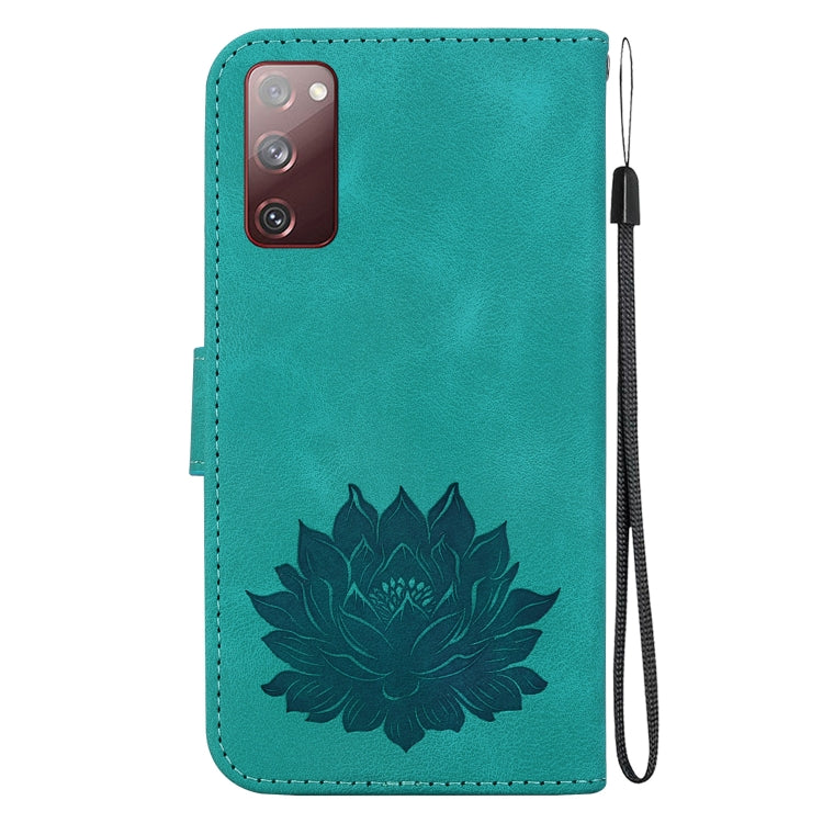For Samsung Galaxy S20 FE 4G / 5G Lotus Embossed Leather Phone Case