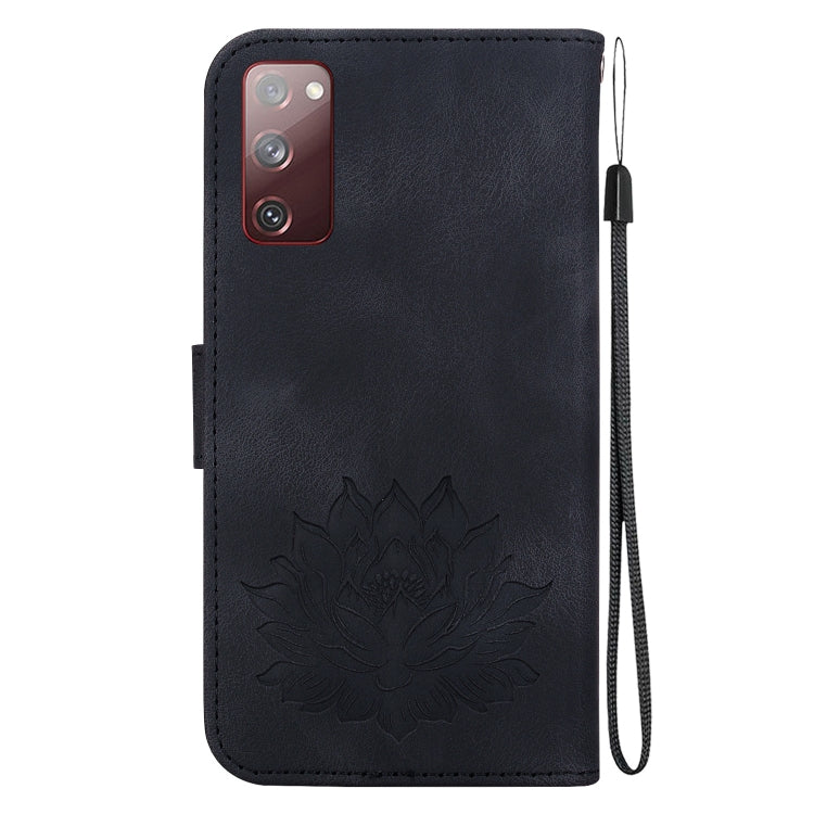 For Samsung Galaxy S20 FE 4G / 5G Lotus Embossed Leather Phone Case