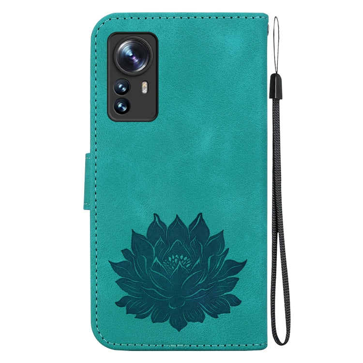 For Xiaomi 12 / 12X Lotus Embossed Leather Phone Case
