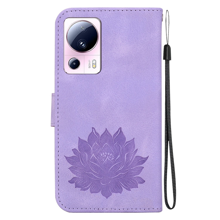 For Xiaomi 13 Lite / Civi 2 Lotus Embossed Leather Phone Case
